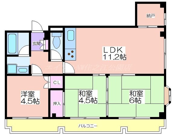 K'sシャトー遠里小野の物件間取画像